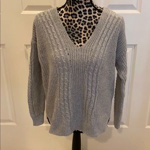 Grey v-neck sweater